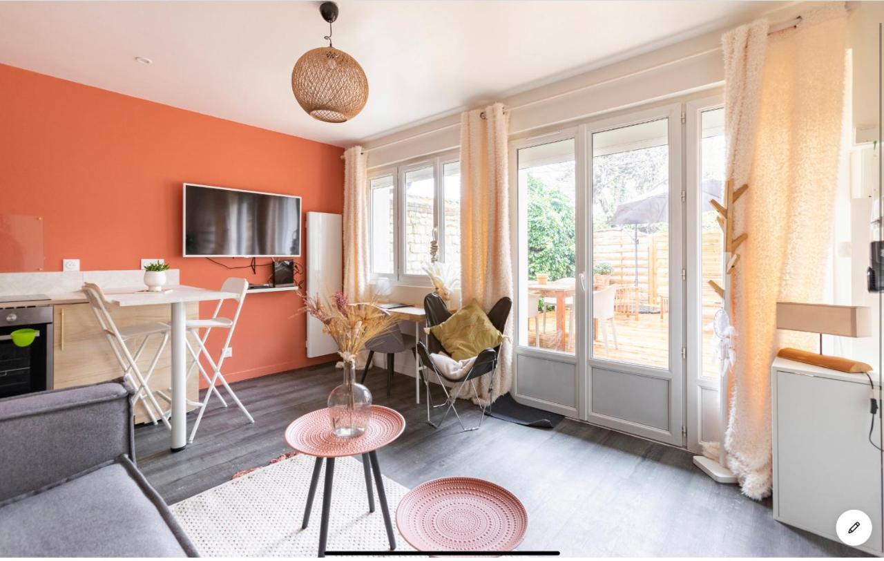 Le 102, Maison Avec Terrasse Et Parking Gare De Rouen Exterior foto